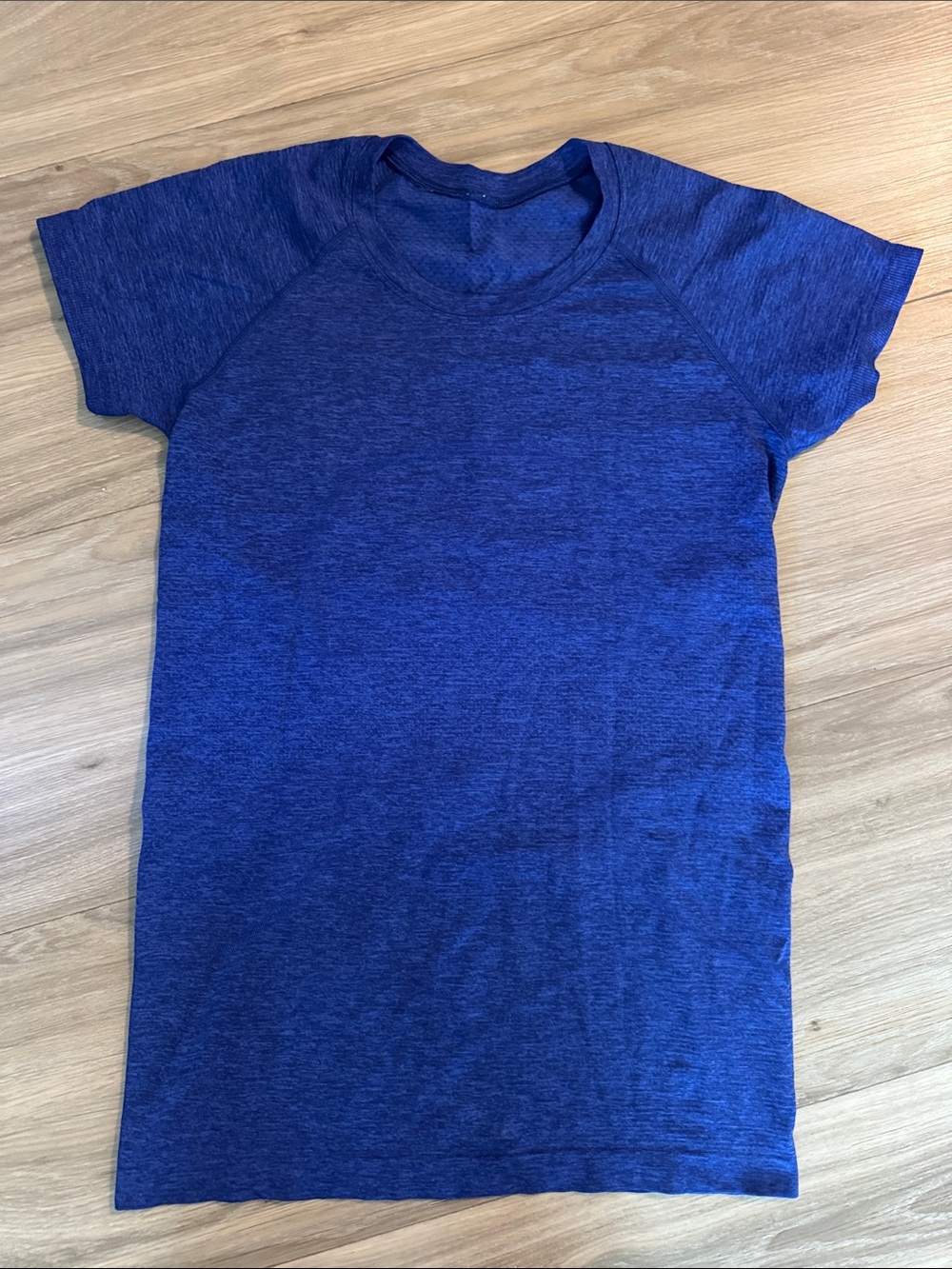 lululemon athletica Heathered Deep Blue Short sleeve
